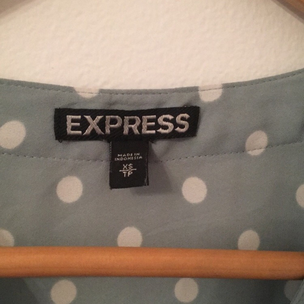Beautiful EUC Express Polka Dot Blouse - Picture 3 of 6